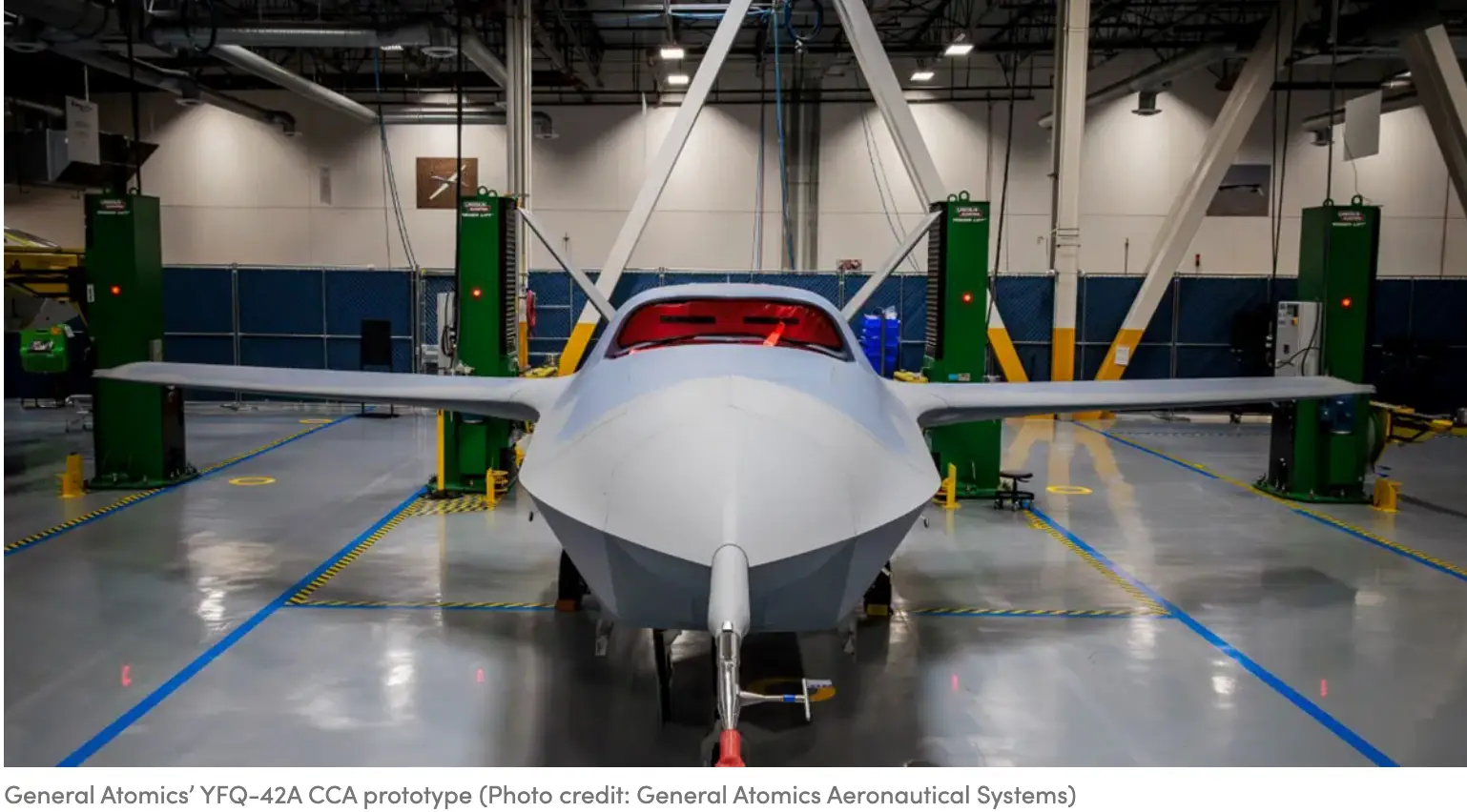 General Atomics’ YFQ-42A CCA prototype (Photo credit: General Atomics Aeronautical Systems)
